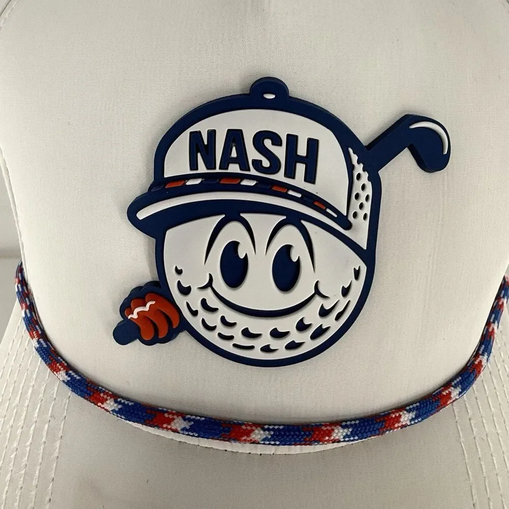 Branded Bills Nash White Golf Hat Snapback Rope Performance Cap - Picture 2 of 15